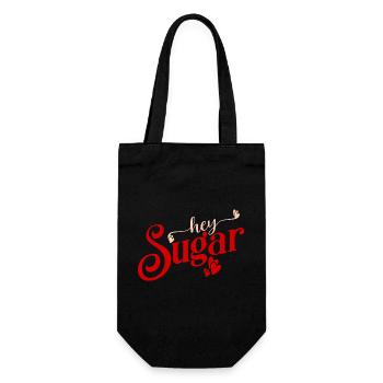 hey sugar Valentine's Day - Gift Bag for Bottles - black - Front