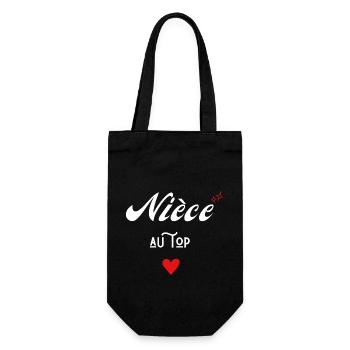 Nièce au top idée cadeau - Sac à bouteille - noir - Devant