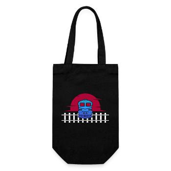 Railway locomotive Railway train driver - Gift Bag for Bottles - black - Front