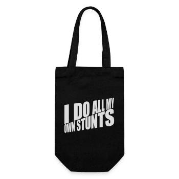 all my own stunts - Geschenkbeutel für Flaschen - Schwarz - Vorne