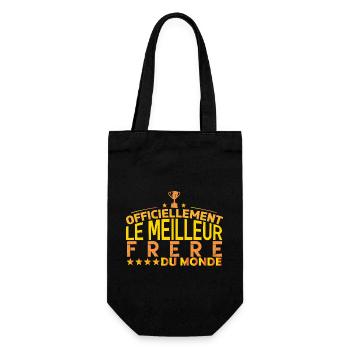 frère meilleur frère mon frérot cadeau frère !! - Sac à bouteille - noir - Devant