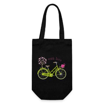 Favorite bicycle - Gift Bag for Bottles - black - Front