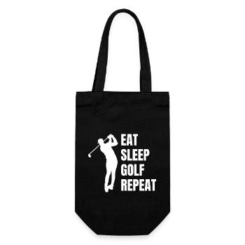 Golf Golf Club Quote Golf Ball Golfer - Gift Bag for Bottles - black - Front