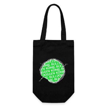 schäferhund doggie pudel bluthund pfote - Geschenkbeutel für Flaschen - Schwarz - Vorne
