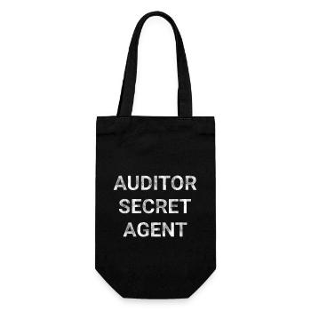 Auditor Secret Agent - Gift Bag for Bottles - black - Front