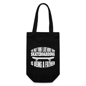Skateboard Dad Longboard Vater Skaten Papa Skater - Geschenkbeutel für Flaschen - Schwarz - Vorne
