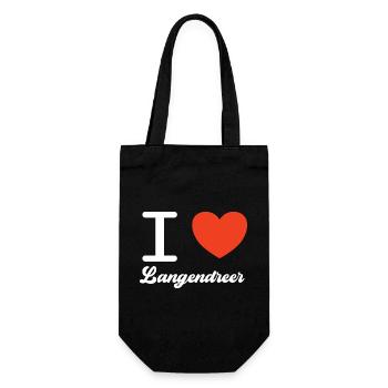 i love Bochum Langendreer - Geschenkbeutel für Flaschen - Schwarz - Vorne