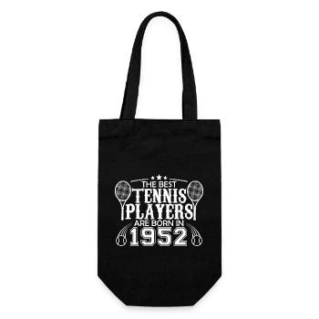 1952 Tennisspieler | Tennisspieler Geschenk 1952 - Geschenkbeutel für Flaschen - Schwarz - Vorne
