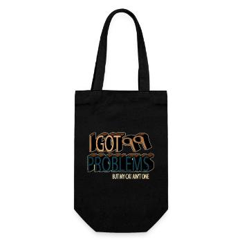 cadeau anniversaire drôle citation animaux chat persan - Sac à bouteille - noir - Devant