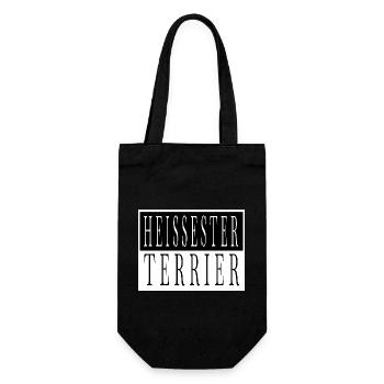 geburtstag welpe bullterrier lieblingshund pfote - Geschenkbeutel für Flaschen - Schwarz - Vorne
