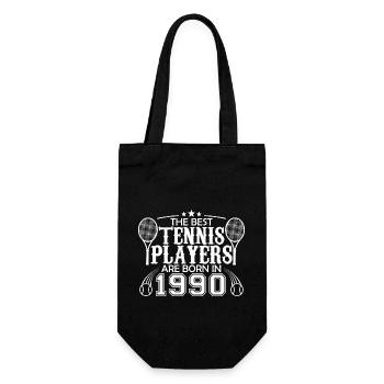 1990 Tennisspieler | Tennisspieler Geschenk 1990 - Geschenkbeutel für Flaschen - Schwarz - Vorne