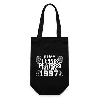 1997 Tennisspieler | Tennisspieler Geschenk 1997 - Geschenkbeutel für Flaschen - Schwarz - Vorne
