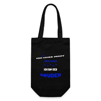 ich muss nicht nein sagen ich bin der bruder - Geschenkbeutel für Flaschen - Schwarz - Vorne
