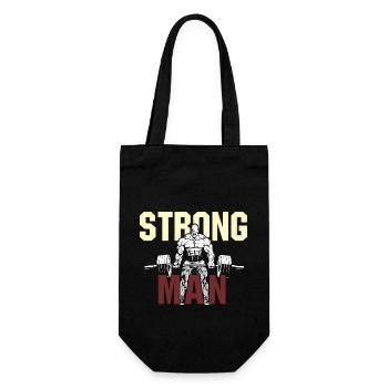 Strong Man Workout & Gym - Geschenkbeutel für Flaschen - Schwarz - Vorne