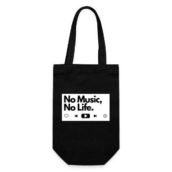 No music, no life. - Gift Bag for Bottles - black - Front