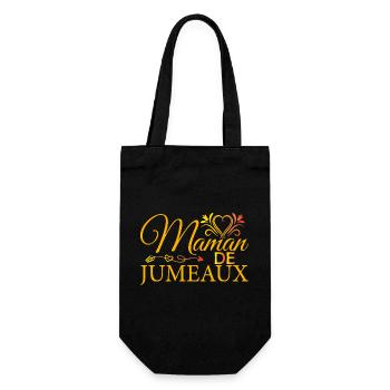 Maman de jumeaux la meilleure Maman fête des mères - Sac à bouteille - noir - Devant