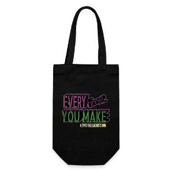 anniversary birthday present blogging funny quote - Gift Bag for Bottles - black - Front