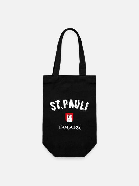 St. Pauli Hamburg - Geschenkbeutel für Flaschen - Schwarz