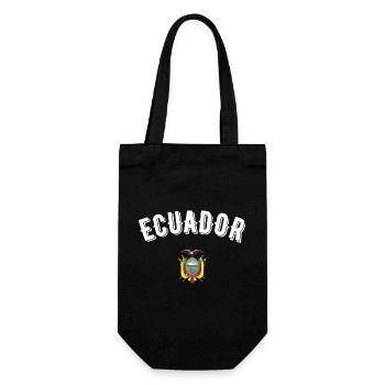 Ecuador - Geschenkbeutel für Flaschen - Schwarz - Vorne