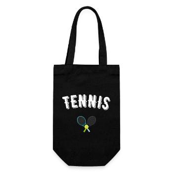 Tennis - Geschenkbeutel für Flaschen - Schwarz - Vorne