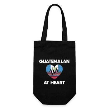 Guatemala Guatemalan Flagge DNA I Geschenk - Geschenkbeutel für Flaschen - Schwarz - Vorne