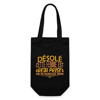 femme en couple femme mariée amoureuse - Sac à bouteille - noir - Devant