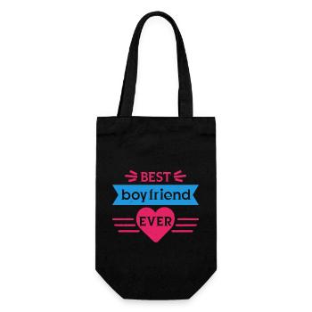 BEST BOYFRIEND EVER - Gift Bag for Bottles - black - Front
