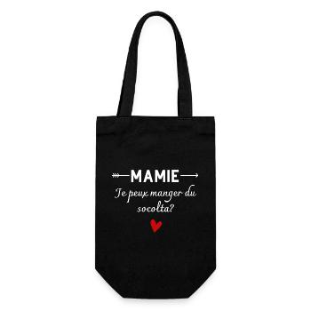 mamie je peux manger de secolat-humour enfant - Sac à bouteille - noir - Devant