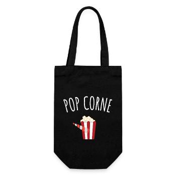 pop corne - Sac à bouteille - noir - Devant