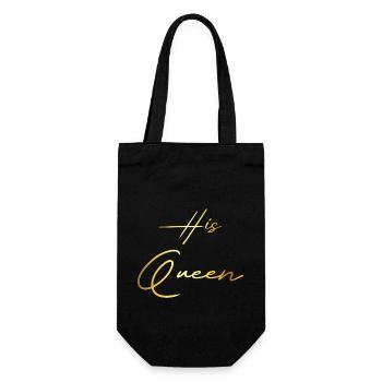 Sa reine son couple roi d’or - Sac à bouteille - noir - Devant