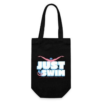 Just Swim, it's the only importent thing - Gift Bag for Bottles - black - Front