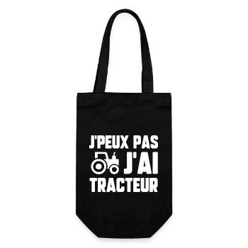 J’peux pas j’ai tracteur - Sac à bouteille - noir - Devant