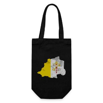 Drapeau de la Cité du Vatican en forme de pays - Sac à bouteille - noir - Devant