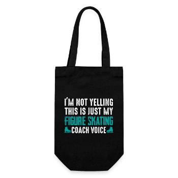 I'm Not Yelling Figure Skating Coach Voice Skate I - Geschenkbeutel für Flaschen - Schwarz - Vorne
