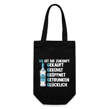 5G ist die Zukunft Vodka - Geschenkbeutel für Flaschen - Schwarz - Vorne