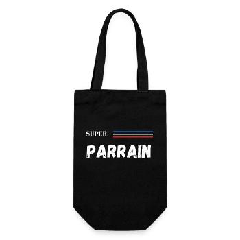super parrain - t-shirt assorti - Sac à bouteille - noir - Devant