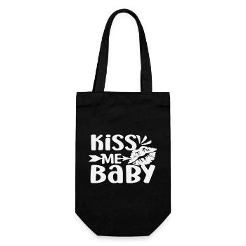 Embrasse-moi bébé - Sac à bouteille - noir - Devant