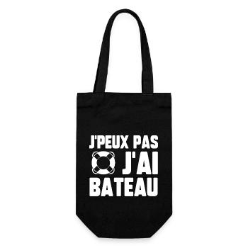 J’peux pas j’ai bateau - Sac à bouteille - noir - Devant