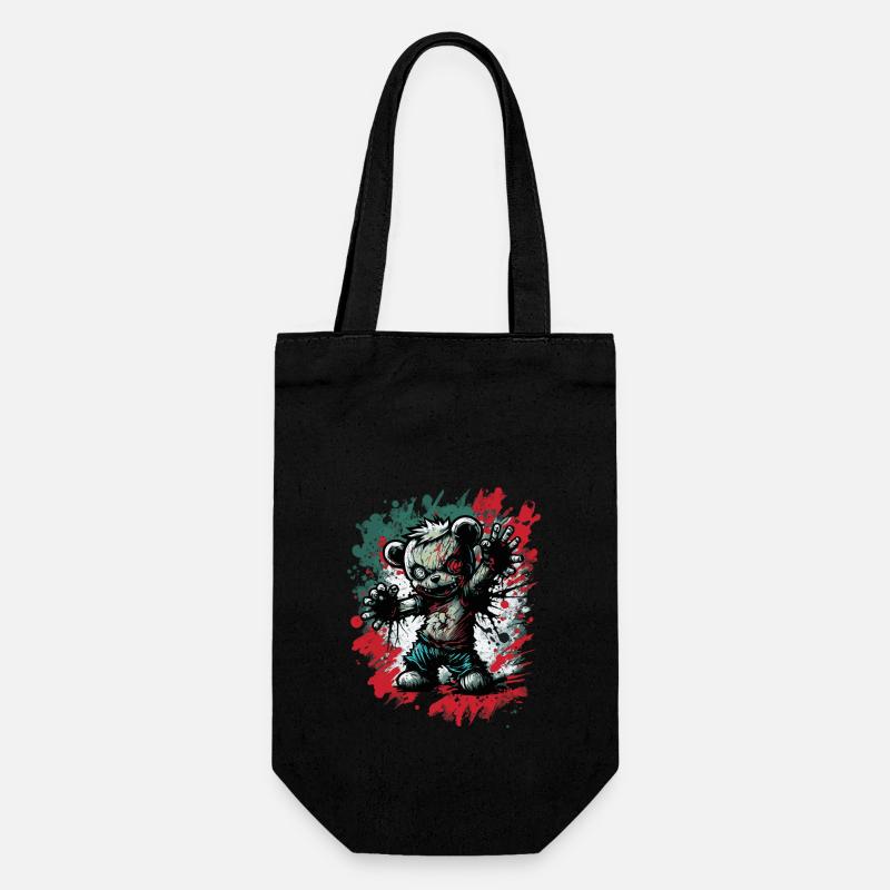 Zombie Teddy - Geschenkbeutel für Flaschen - Schwarz