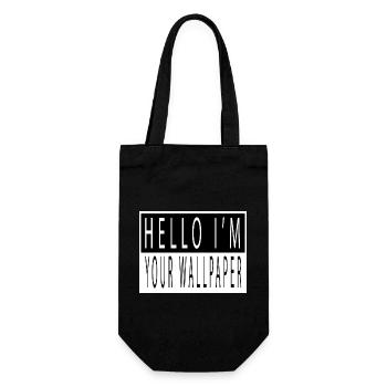 statement anonymous mask hacker quote present - Geschenkbeutel für Flaschen - Schwarz - Vorne