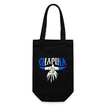 Guatemala Guatemalan Flagge DNA I Geschenk - Geschenkbeutel für Flaschen - Schwarz - Vorne