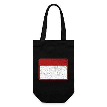 Plate Name plate Tin plate Warning Attention - Gift Bag for Bottles - black - Front