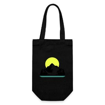 Mountains - Gift Bag for Bottles - black - Front