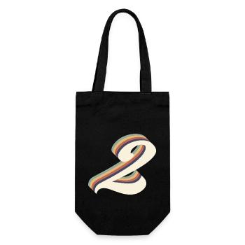2nd anniversary vintage - Gift Bag for Bottles - black - Front