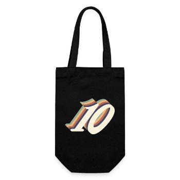 10th anniversary vintage - Gift Bag for Bottles - black - Front