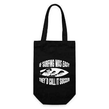 Surfer Surfbrett surfen Wellenreiten surferin - Geschenkbeutel für Flaschen - Schwarz - Vorne