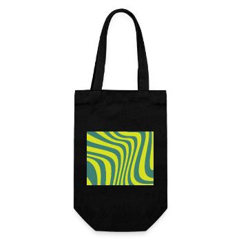 Green waves - Gift Bag for Bottles - black - Front