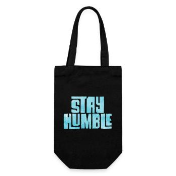 Stay humble - Gift Bag for Bottles - black - Front