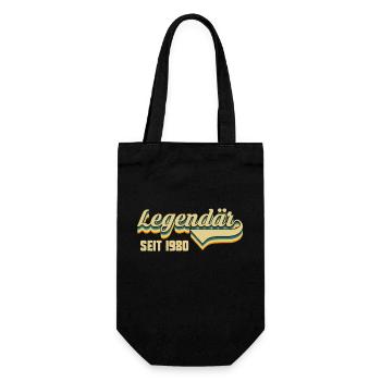 Jahrgang 1980 43 Jahre Geburtstag - Geschenkbeutel für Flaschen - Schwarz - Vorne