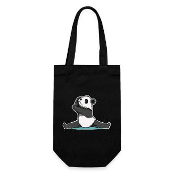Panda Pose Sticker - Geschenkbeutel für Flaschen - Schwarz - Vorne